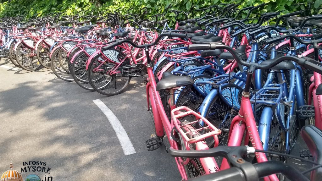 Cycle bay near OASIS infosys mysore campus