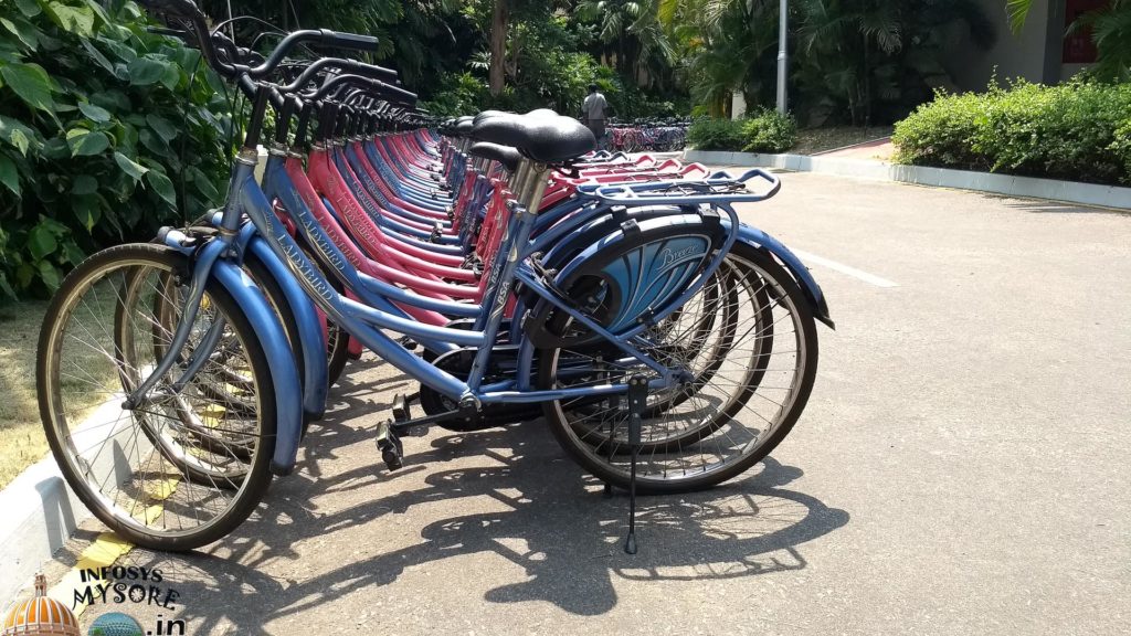 Cycles at infosys mysore campus karnataka