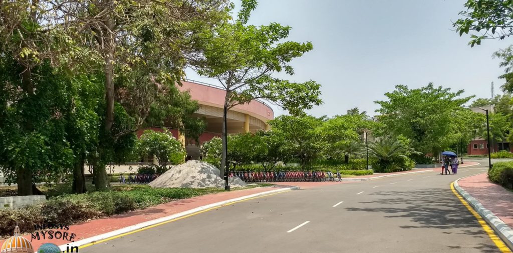 Main gate mirror at infosys mysore campus